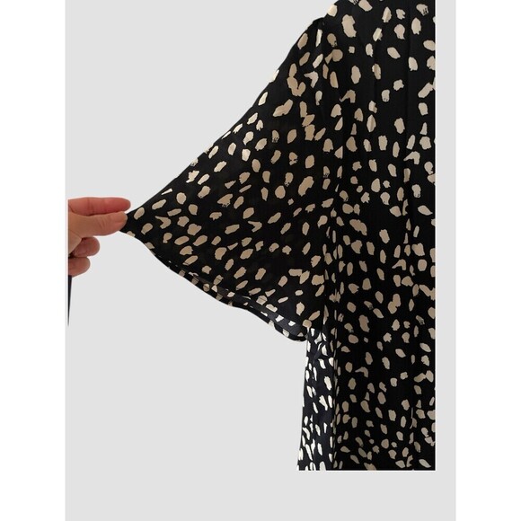 Hayden LA Women’s Dress Mini Asymmetrical Flowy Keyhole Back 3/4 Sleeve Lg NWT - Picture 7 of 7